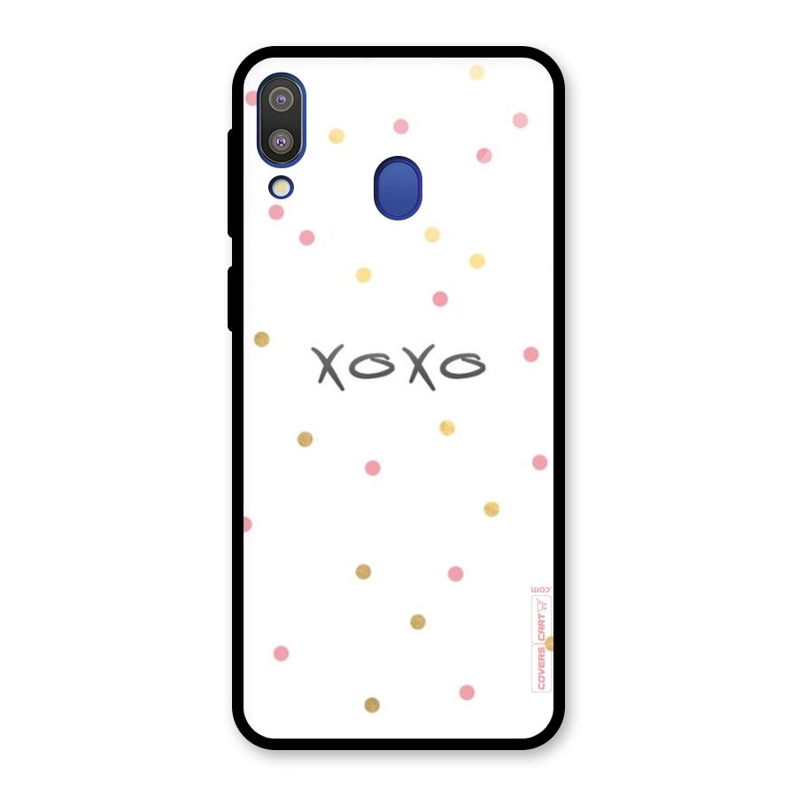 Polka Hugs Glass Back Case for Galaxy M20