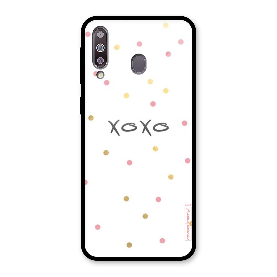 Polka Hugs Glass Back Case for Galaxy M30