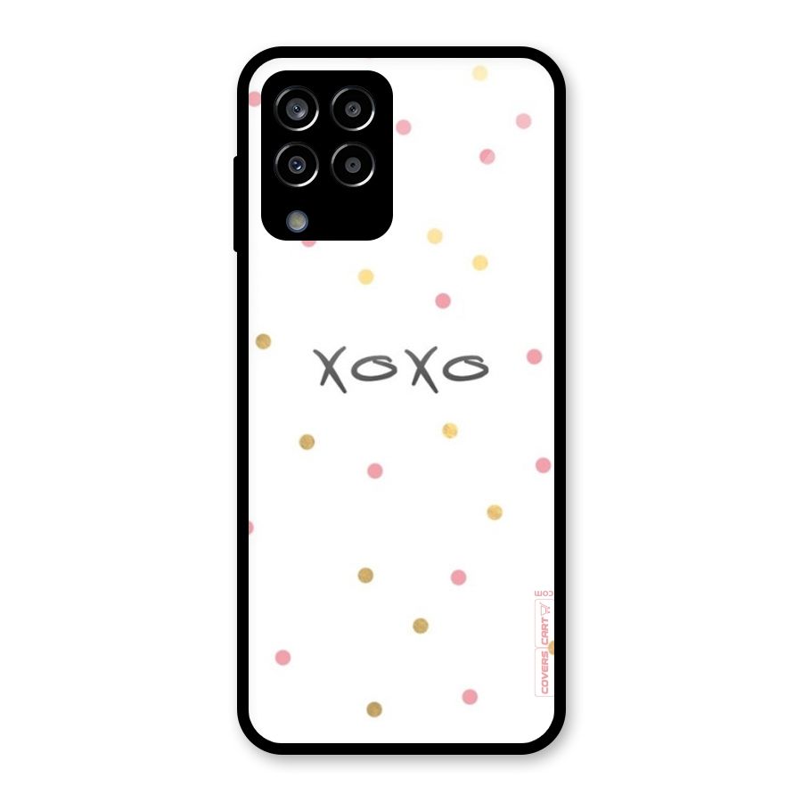 Polka Hugs Glass Back Case for Galaxy M33