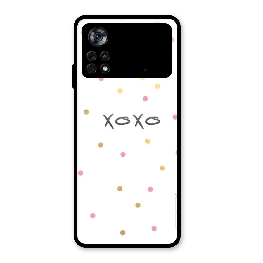 Polka Hugs Glass Back Case for Poco X4 Pro 5G
