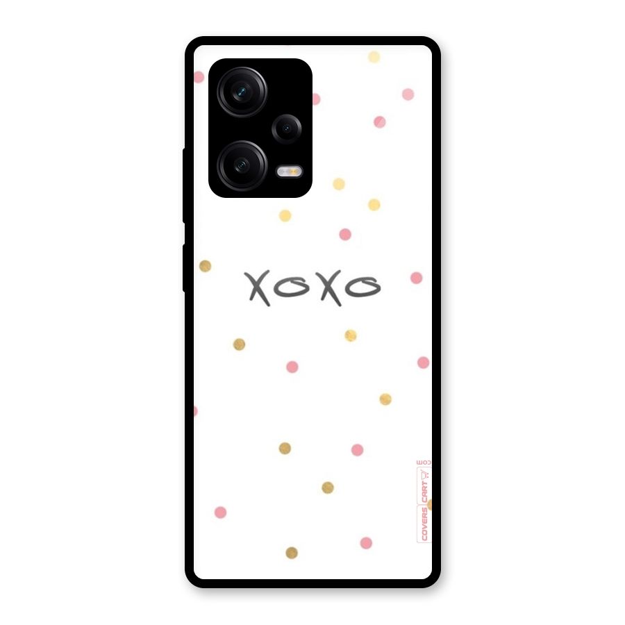 Polka Hugs Glass Back Case for Redmi Note 12 Pro