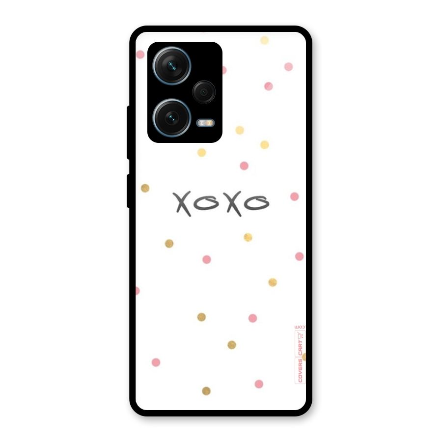 Polka Hugs Glass Back Case for Redmi Note 12 Pro Plus 5G