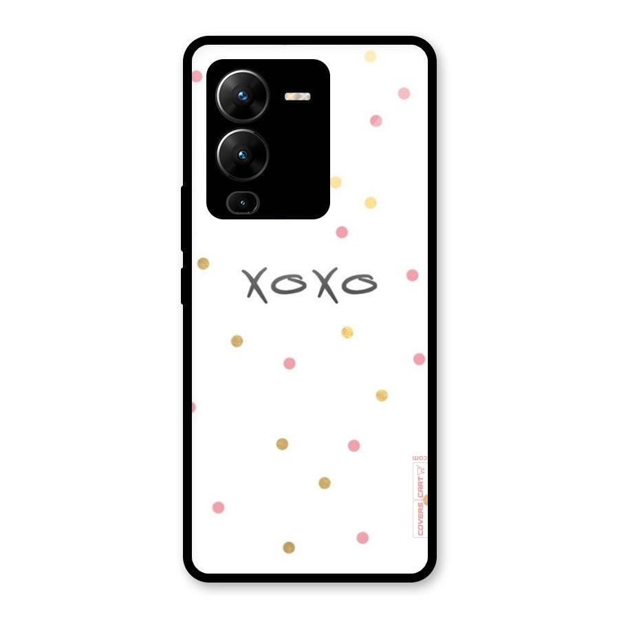 Polka Hugs Glass Back Case for Vivo V25 Pro