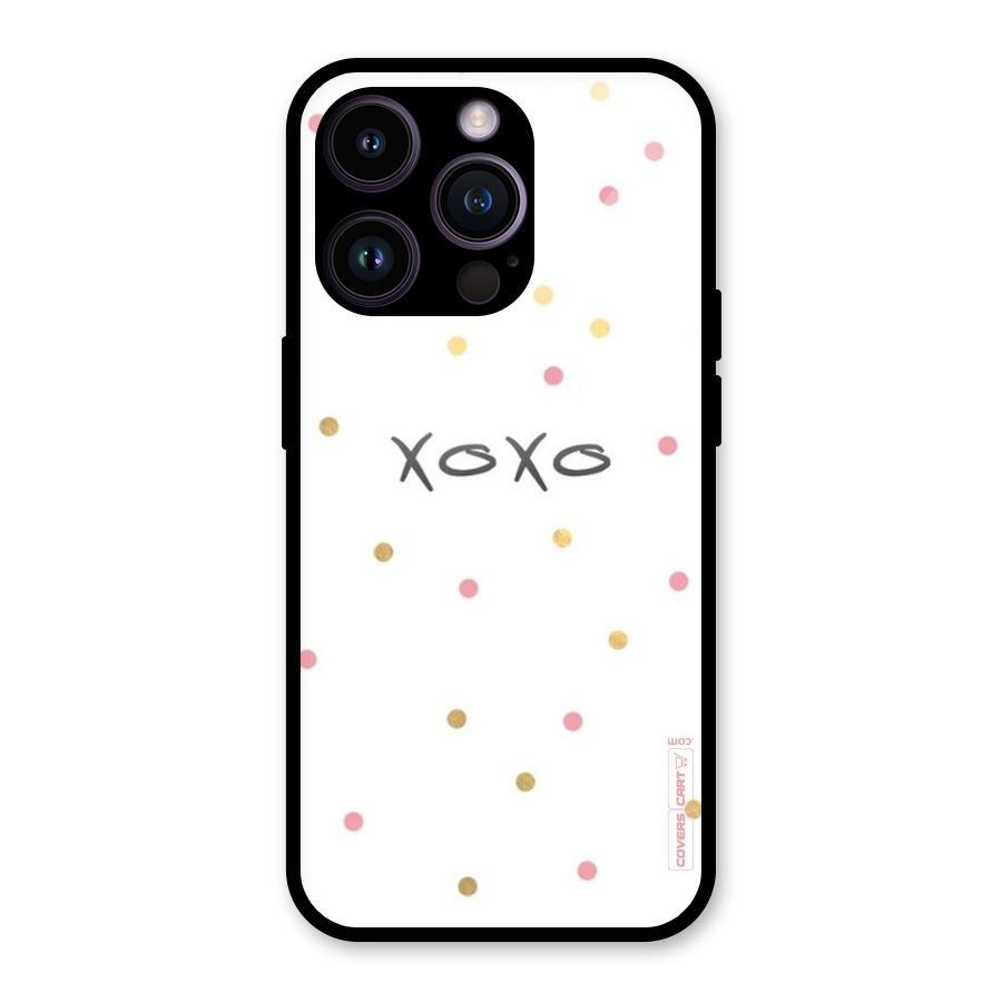 Polka Hugs Glass Back Case for iPhone 14 Pro
