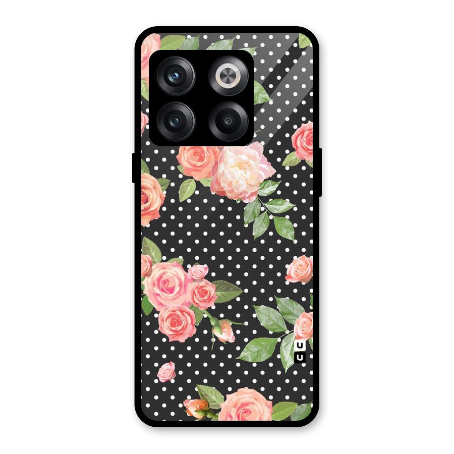 Polka Peach Glass Back Case for OnePlus 10T