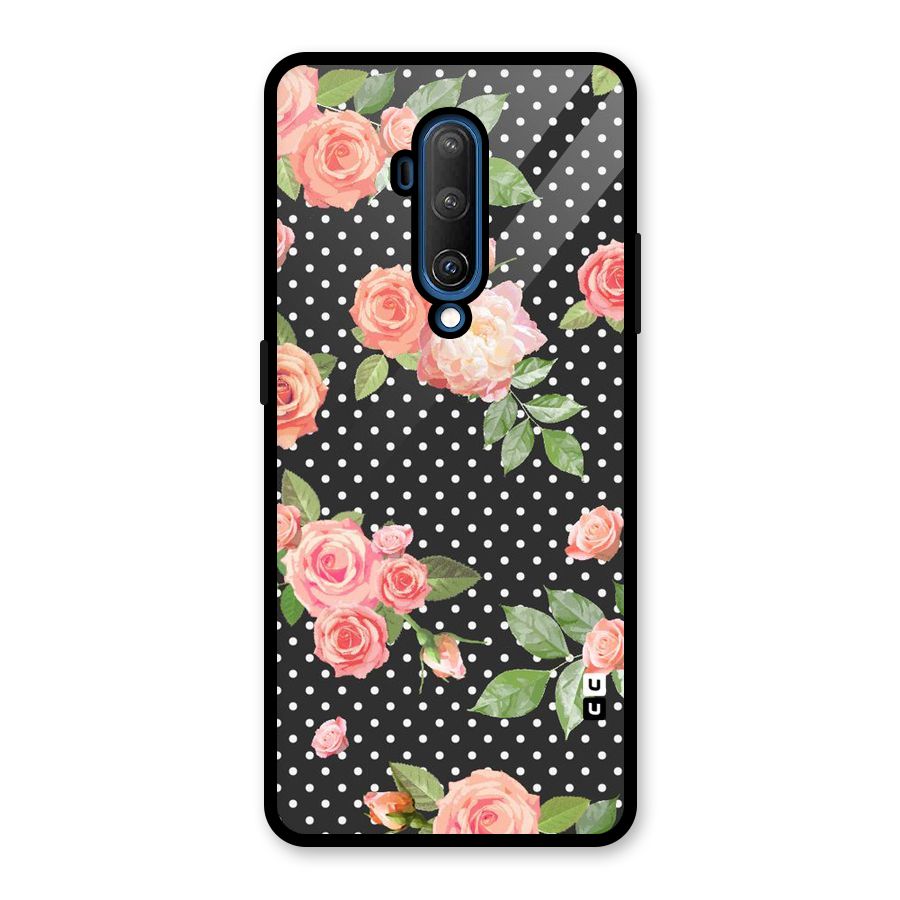 Polka Peach Glass Back Case for OnePlus 7T Pro