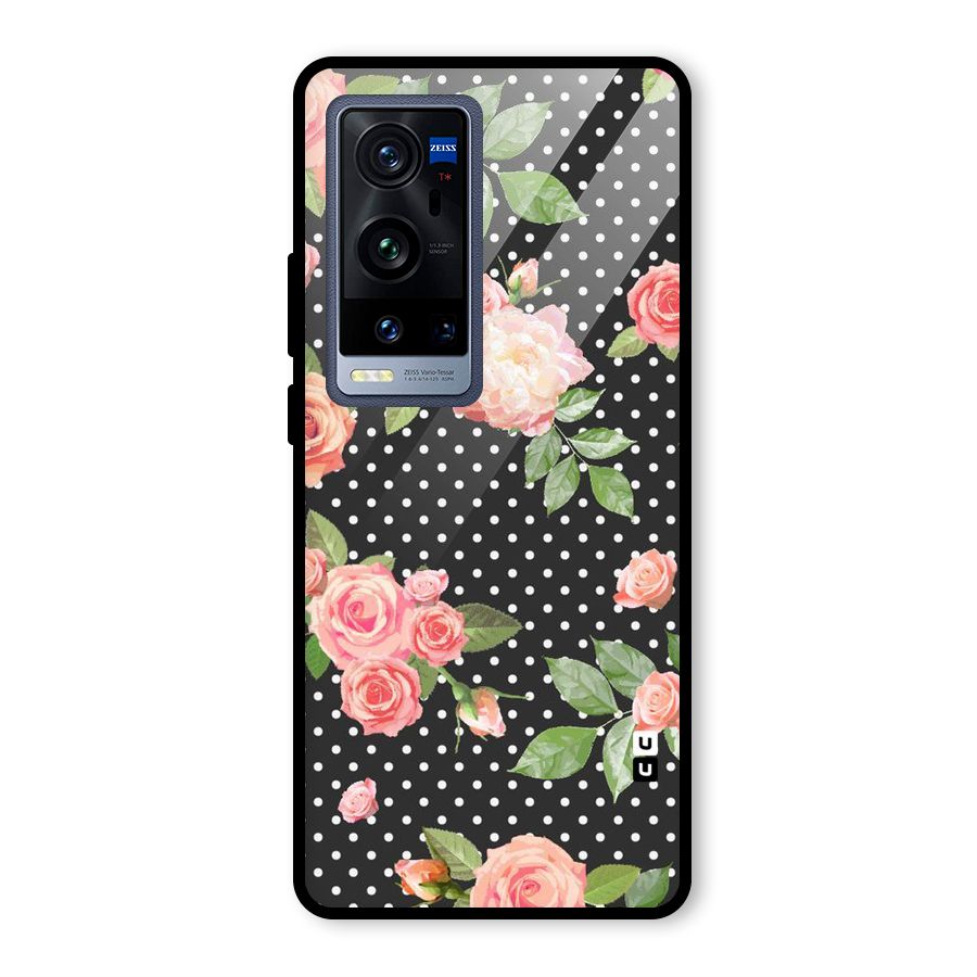 Polka Peach Glass Back Case for Vivo X60 Pro Plus
