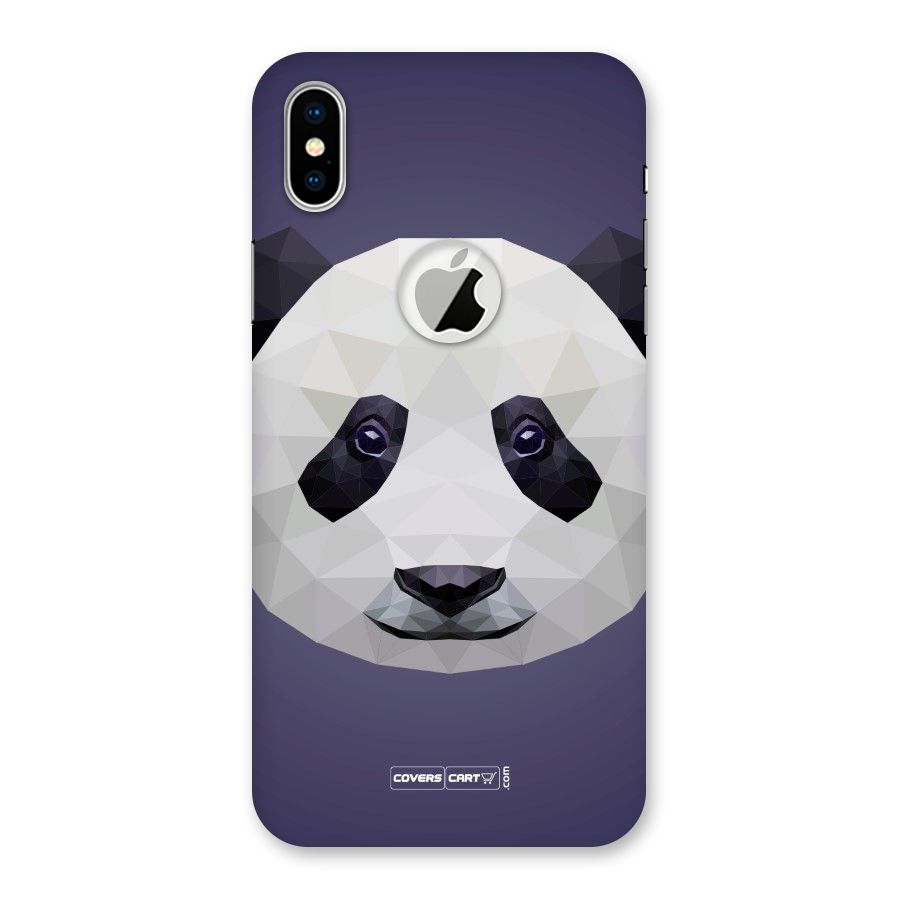 Polygon Panda Back Case for iPhone X Logo Cut