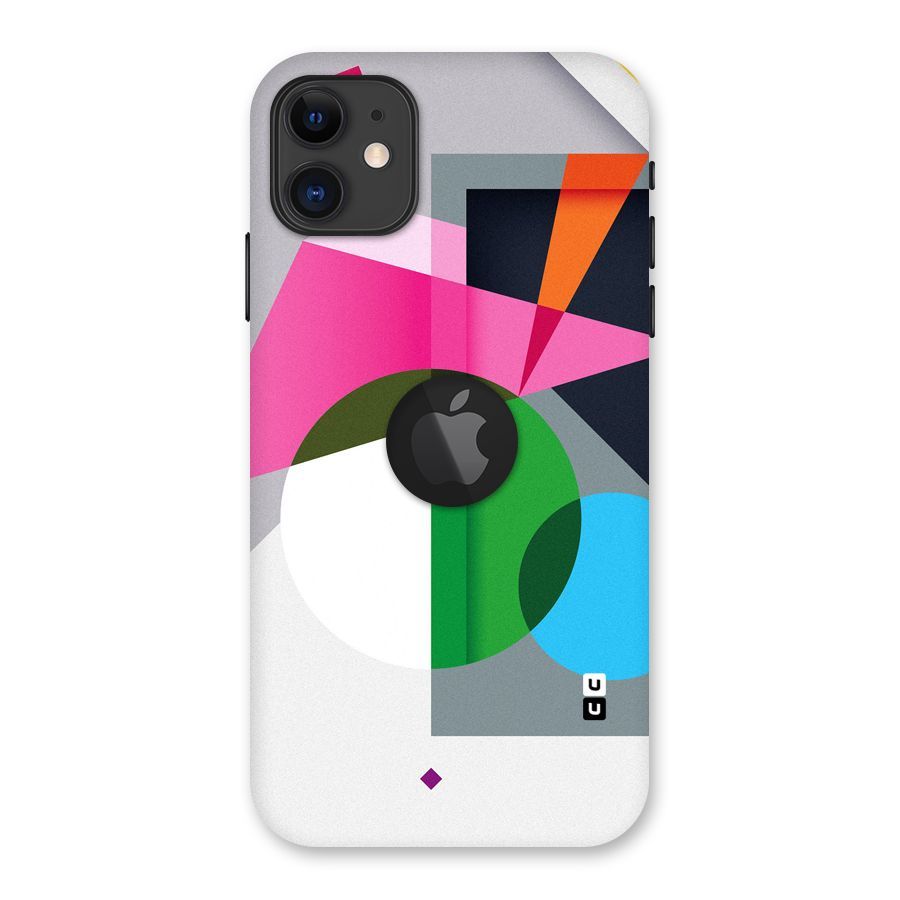 Polygons Cute Pattern Back Case for iPhone 11 Logo Cut
