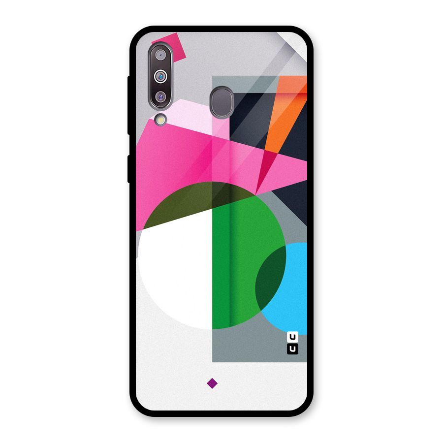 Polygons Cute Pattern Glass Back Case for Galaxy M30