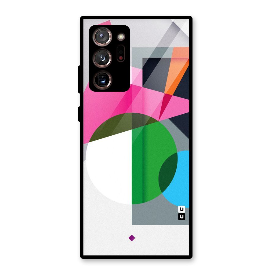 Polygons Cute Pattern Glass Back Case for Galaxy Note 20 Ultra 5G