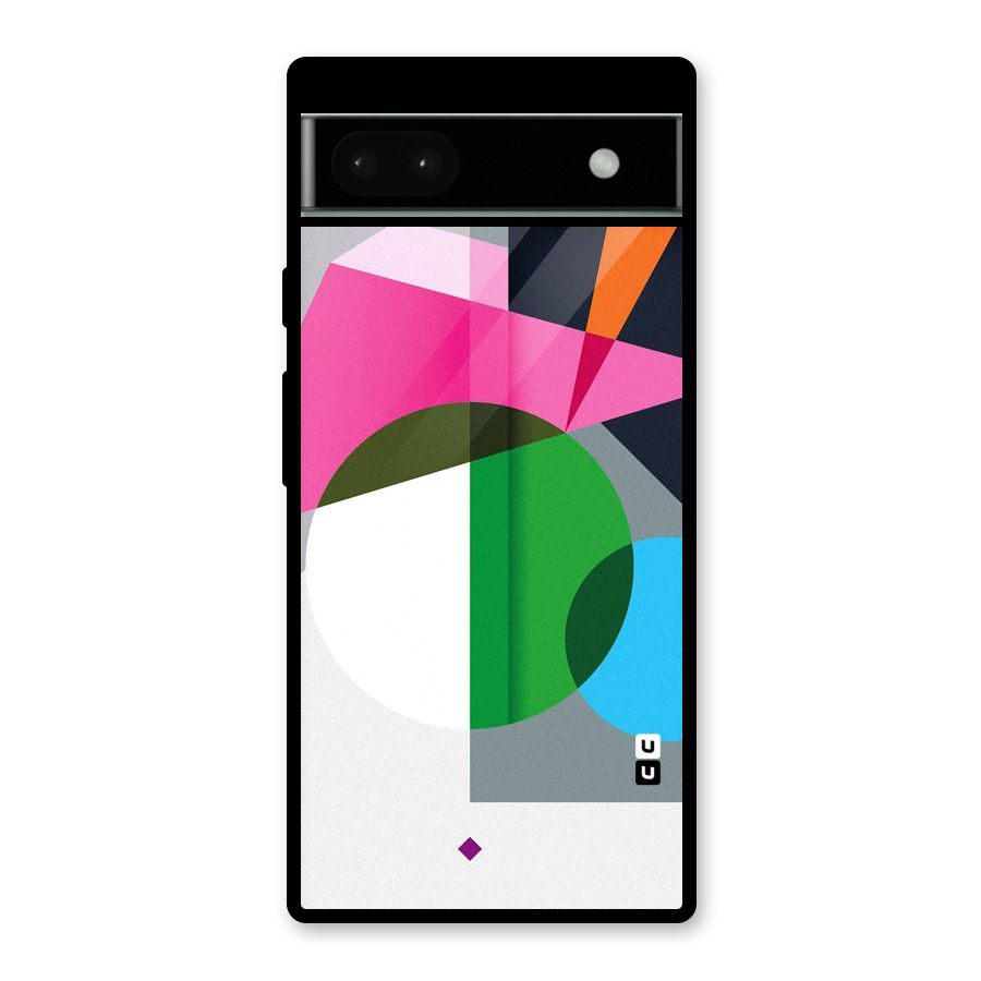 Polygons Cute Pattern Glass Back Case for Google Pixel 6a