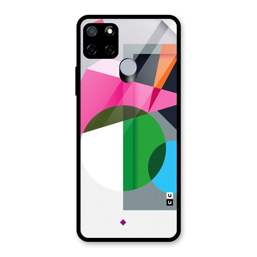 Polygons Cute Pattern Glass Back Case for Realme Narzo 20