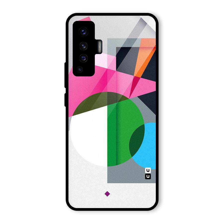 Polygons Cute Pattern Glass Back Case for Vivo X50