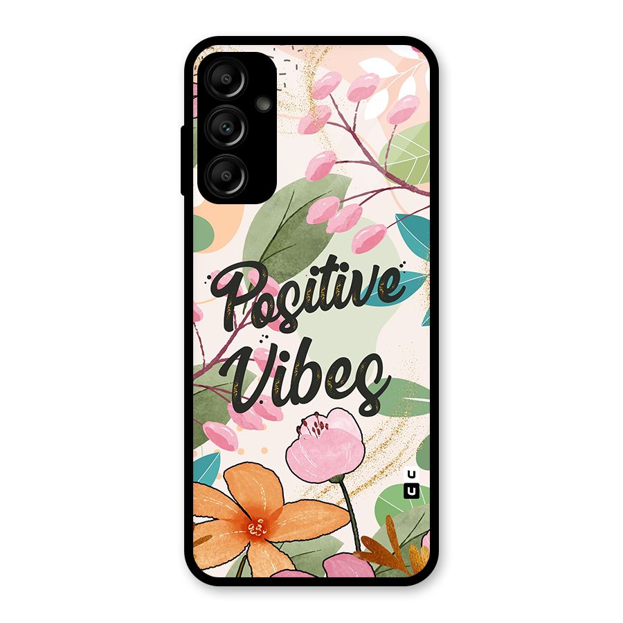 Positive Vibes Glass Back Case for Galaxy A14 5G