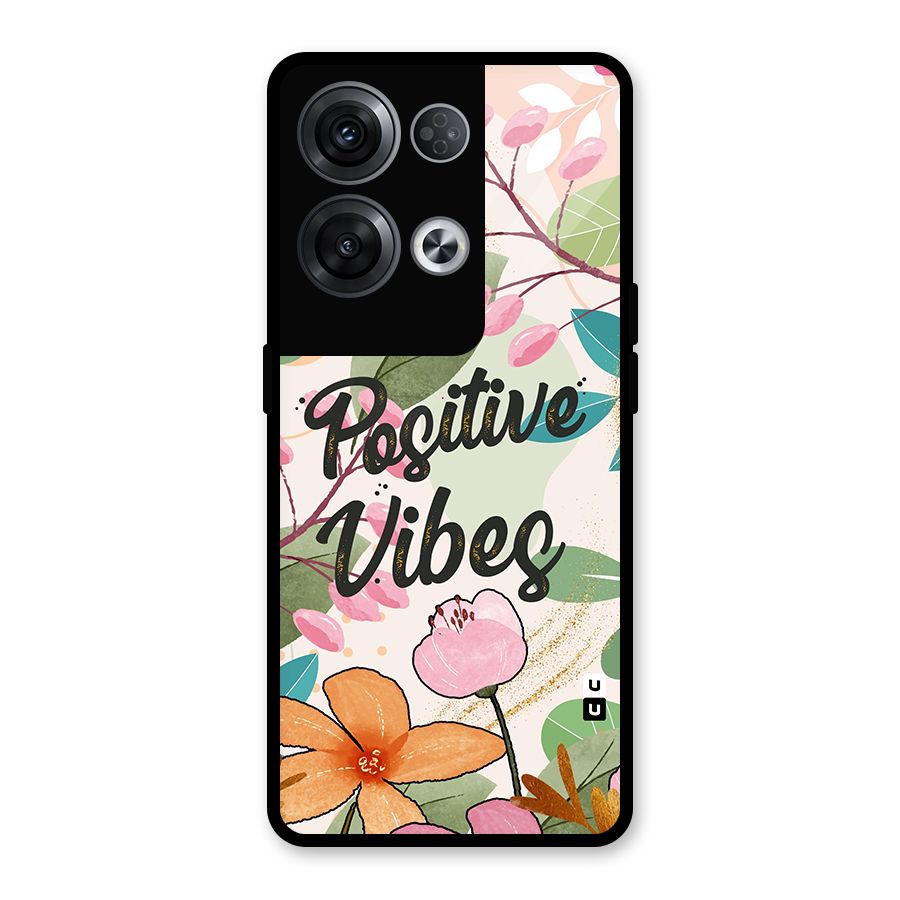 Positive Vibes Glass Back Case for Oppo Reno8 Pro 5G