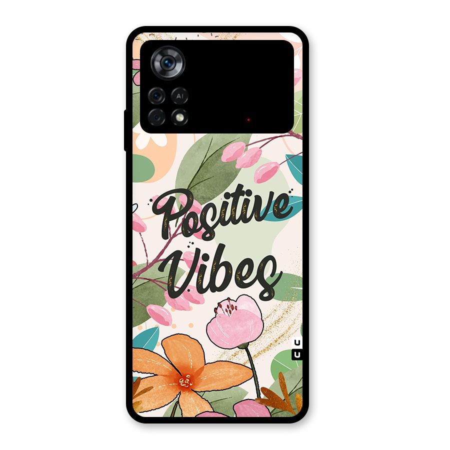 Positive Vibes Glass Back Case for Poco X4 Pro 5G