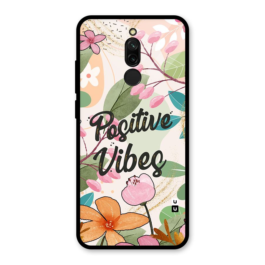 Positive Vibes Glass Back Case for Redmi 8