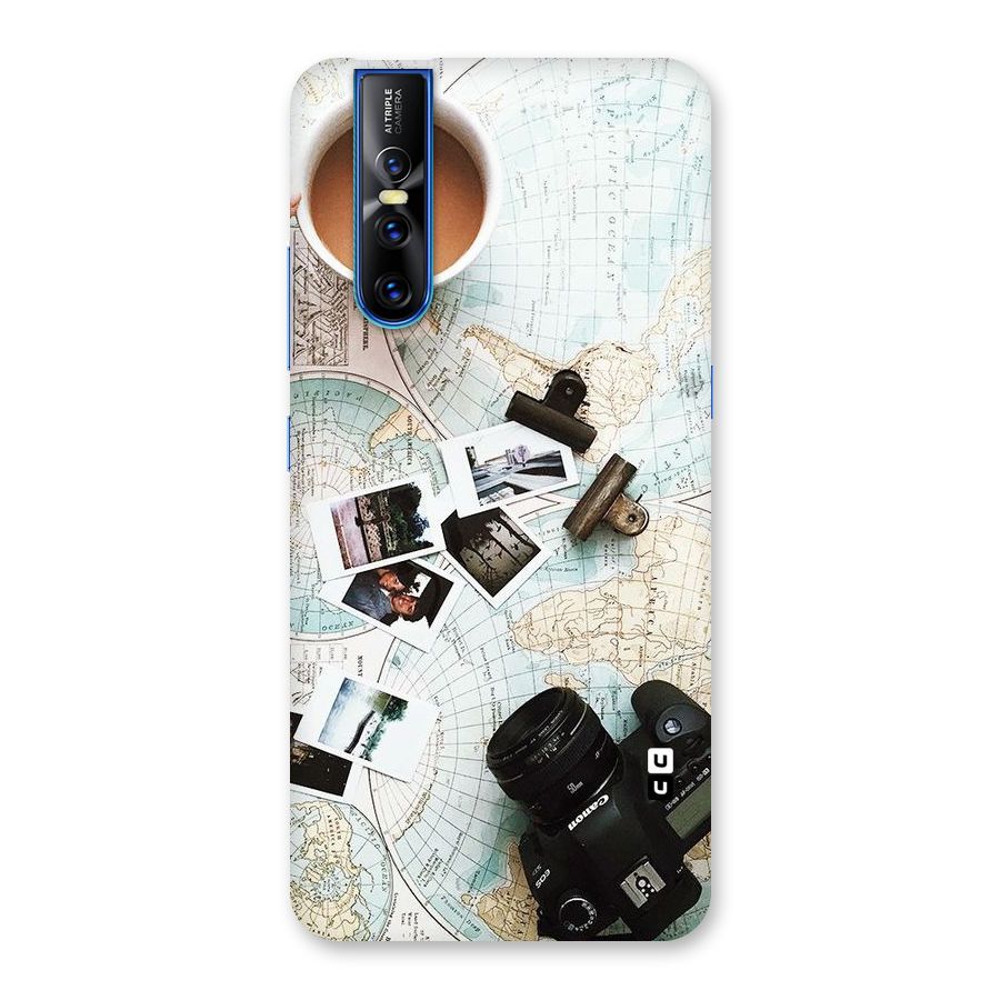 Post Stamps Travel Back Case for Vivo V15 Pro