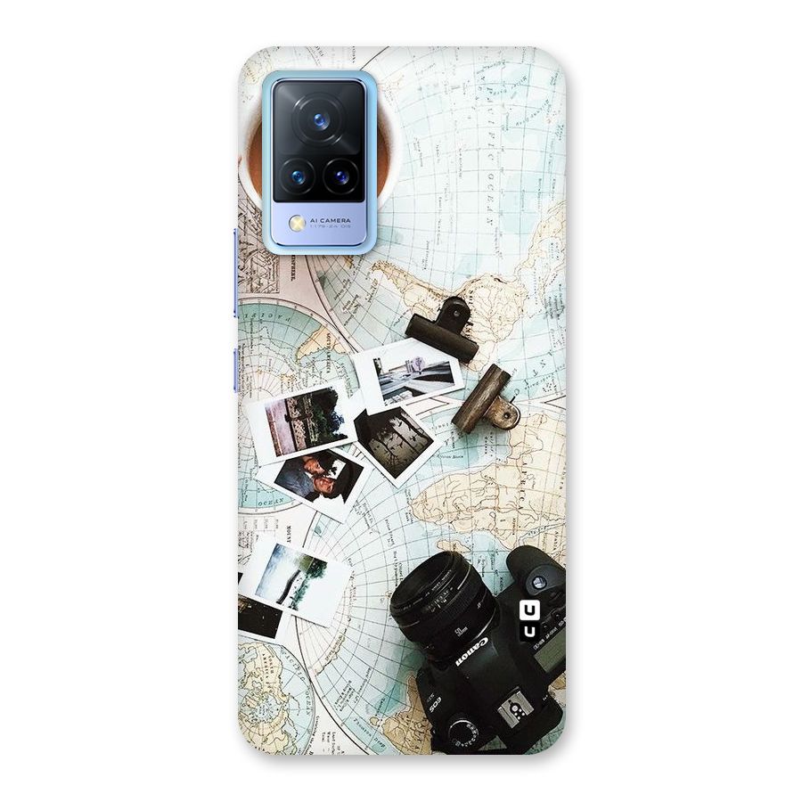 Post Stamps Travel Back Case for Vivo V21 5G