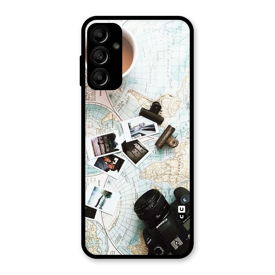 Post Stamps Travel Glass Back Case for Galaxy A14 5G
