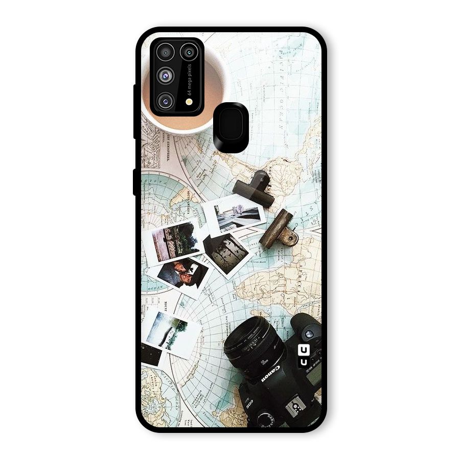Post Stamps Travel Glass Back Case for Galaxy F41