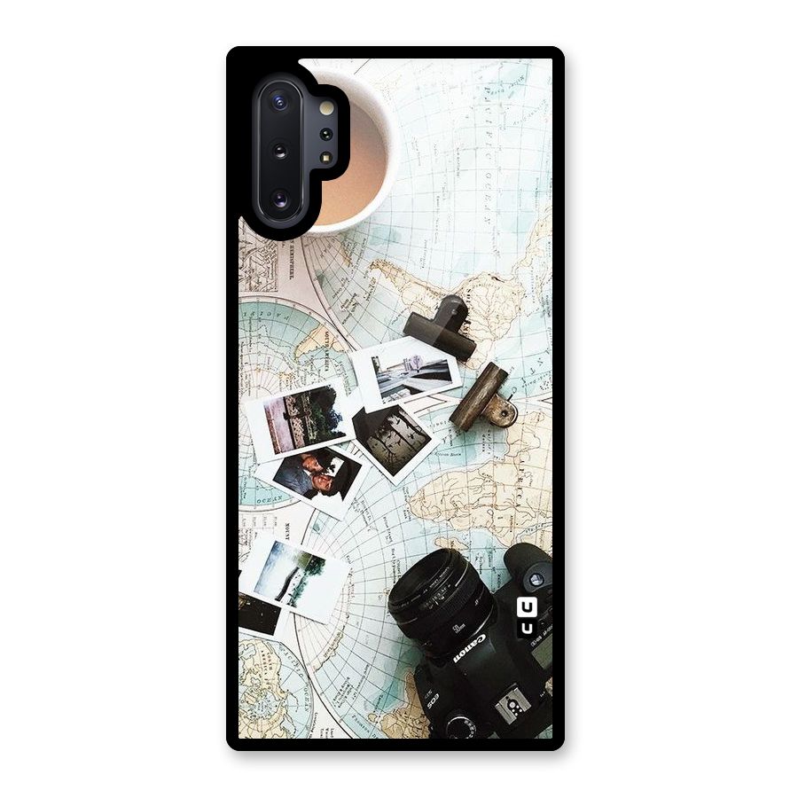 Post Stamps Travel Glass Back Case for Galaxy Note 10 Plus