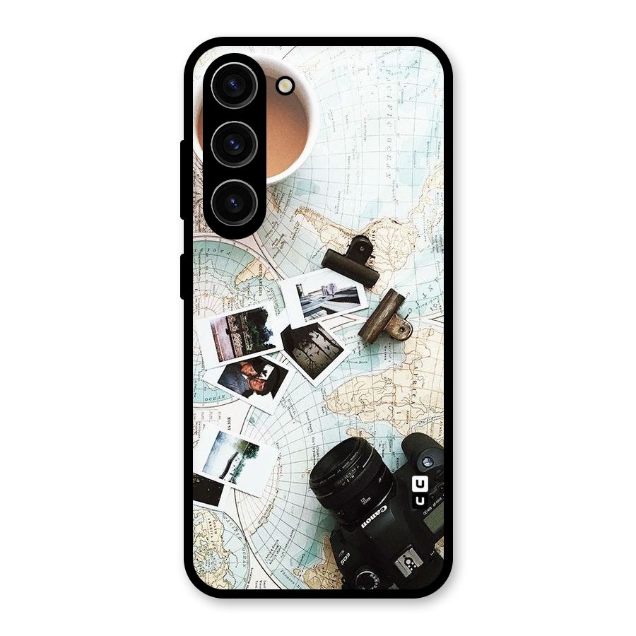 Post Stamps Travel Glass Back Case for Galaxy S23