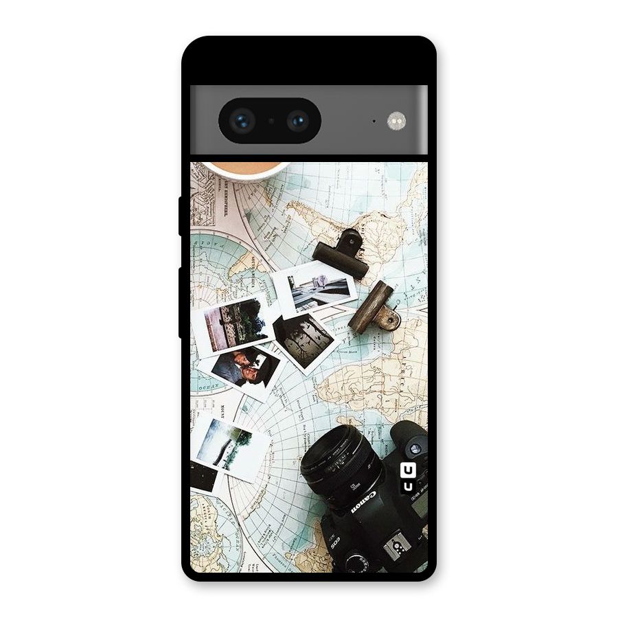 Post Stamps Travel Glass Back Case for Google Pixel 7