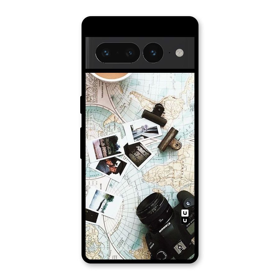 Post Stamps Travel Glass Back Case for Google Pixel 7 Pro