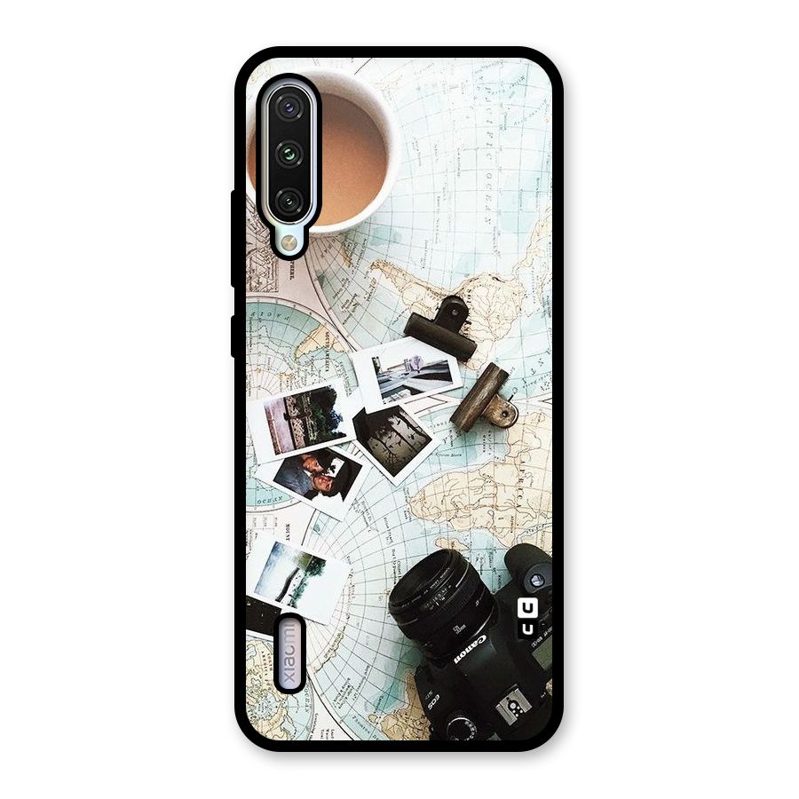 Post Stamps Travel Glass Back Case for Mi A3