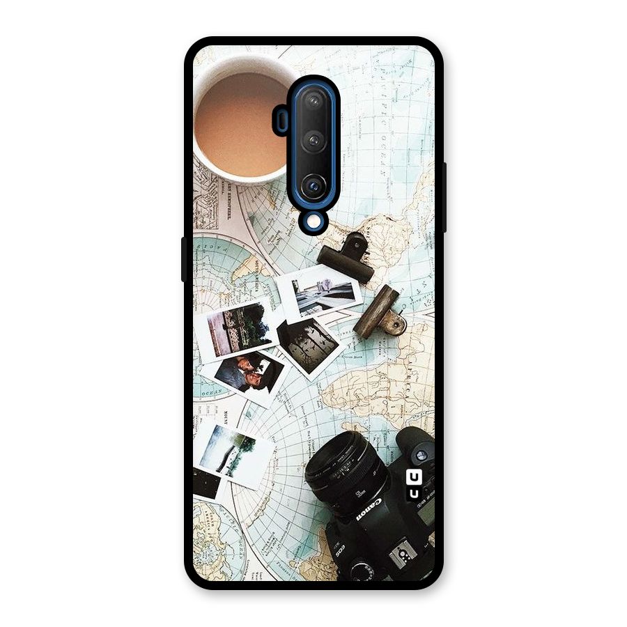 Post Stamps Travel Glass Back Case for OnePlus 7T Pro