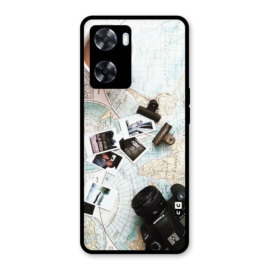 Post Stamps Travel Glass Back Case for Oppo A77