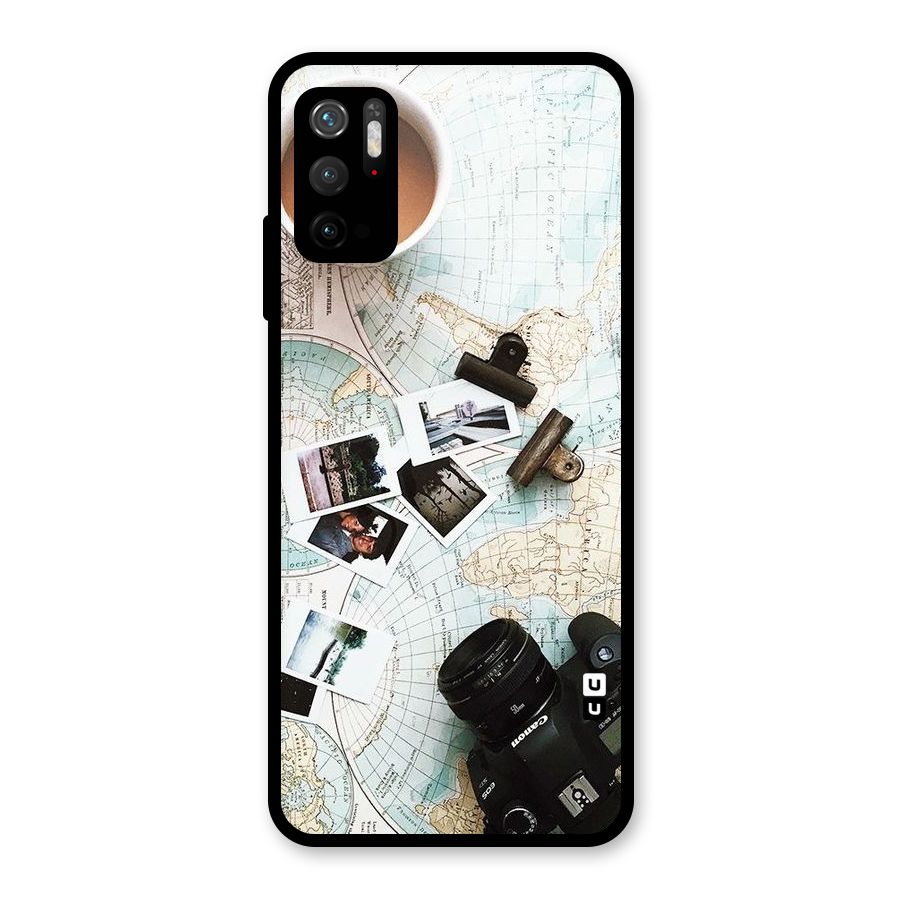 Post Stamps Travel Glass Back Case for Poco M3 Pro 5G