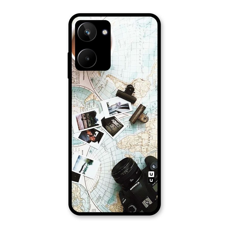 Post Stamps Travel Glass Back Case for Realme 10