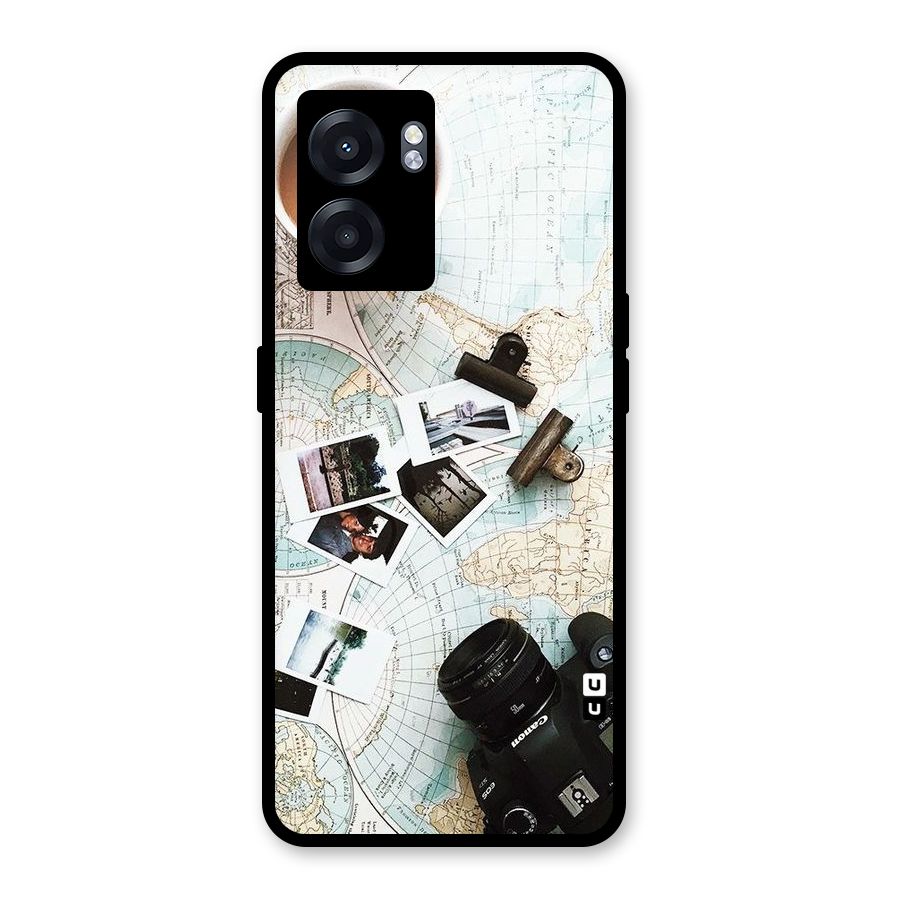 Post Stamps Travel Glass Back Case for Realme Narzo 50 5G