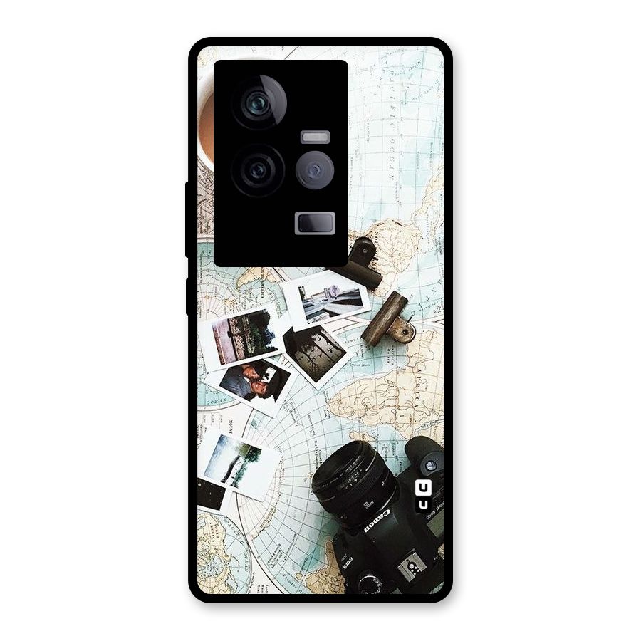 Post Stamps Travel Glass Back Case for Vivo iQOO 11 5G