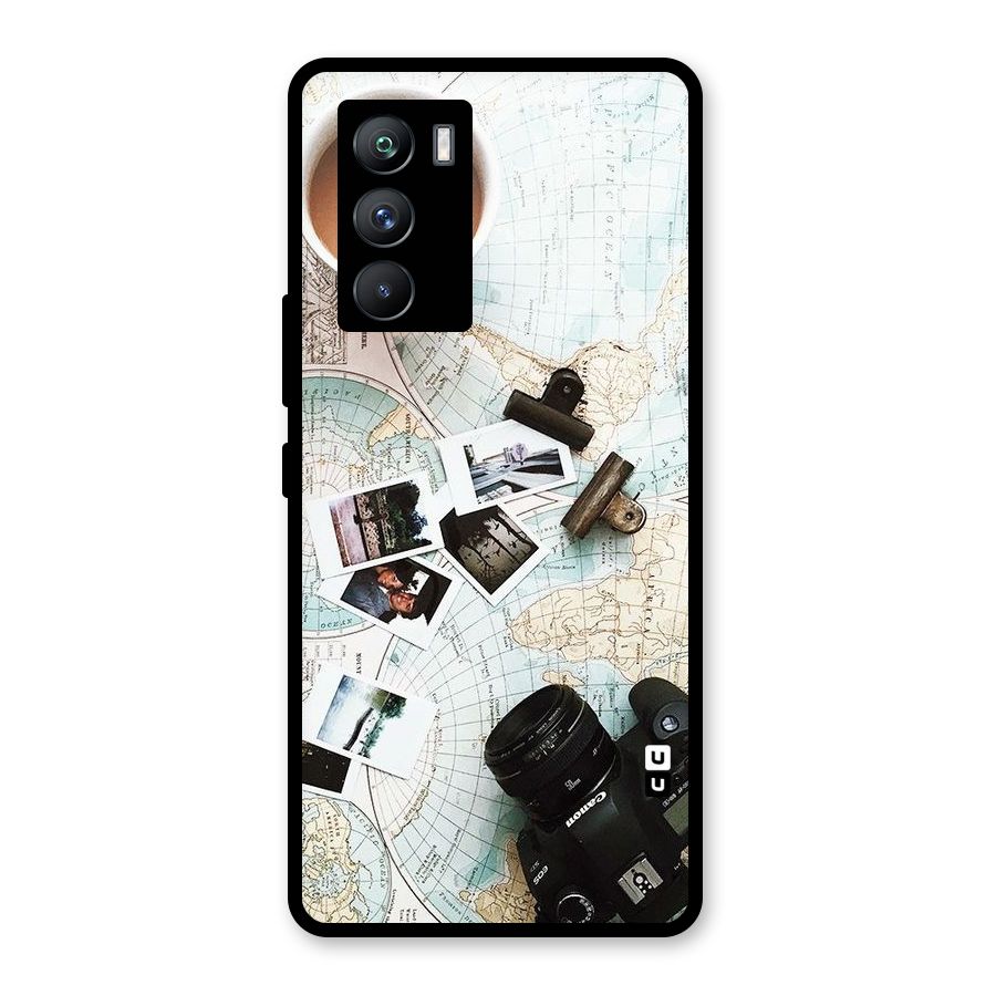 Post Stamps Travel Glass Back Case for Vivo iQOO 9 SE