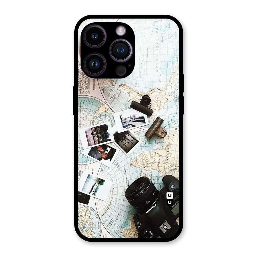 Post Stamps Travel Glass Back Case for iPhone 14 Pro Max