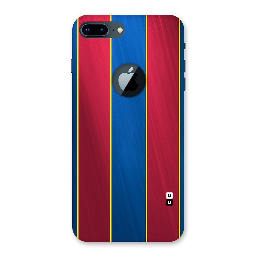 Premium Vertical Stripes Back Case for iPhone 7 Plus Logo Cut