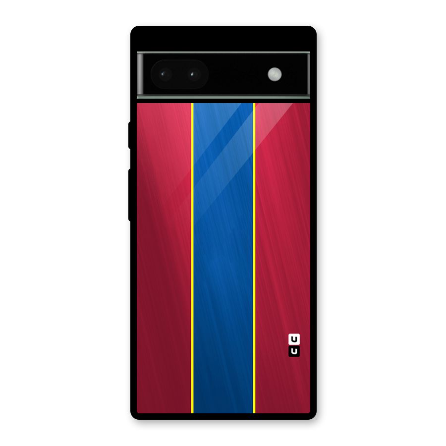 Premium Vertical Stripes Glass Back Case for Google Pixel 6a