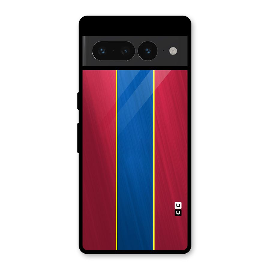 Premium Vertical Stripes Glass Back Case for Google Pixel 7 Pro