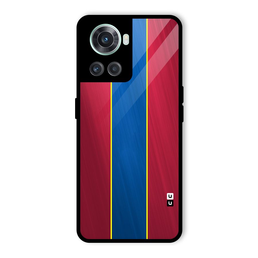 Premium Vertical Stripes Glass Back Case for OnePlus 10R
