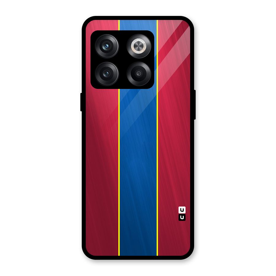 Premium Vertical Stripes Glass Back Case for OnePlus 10T