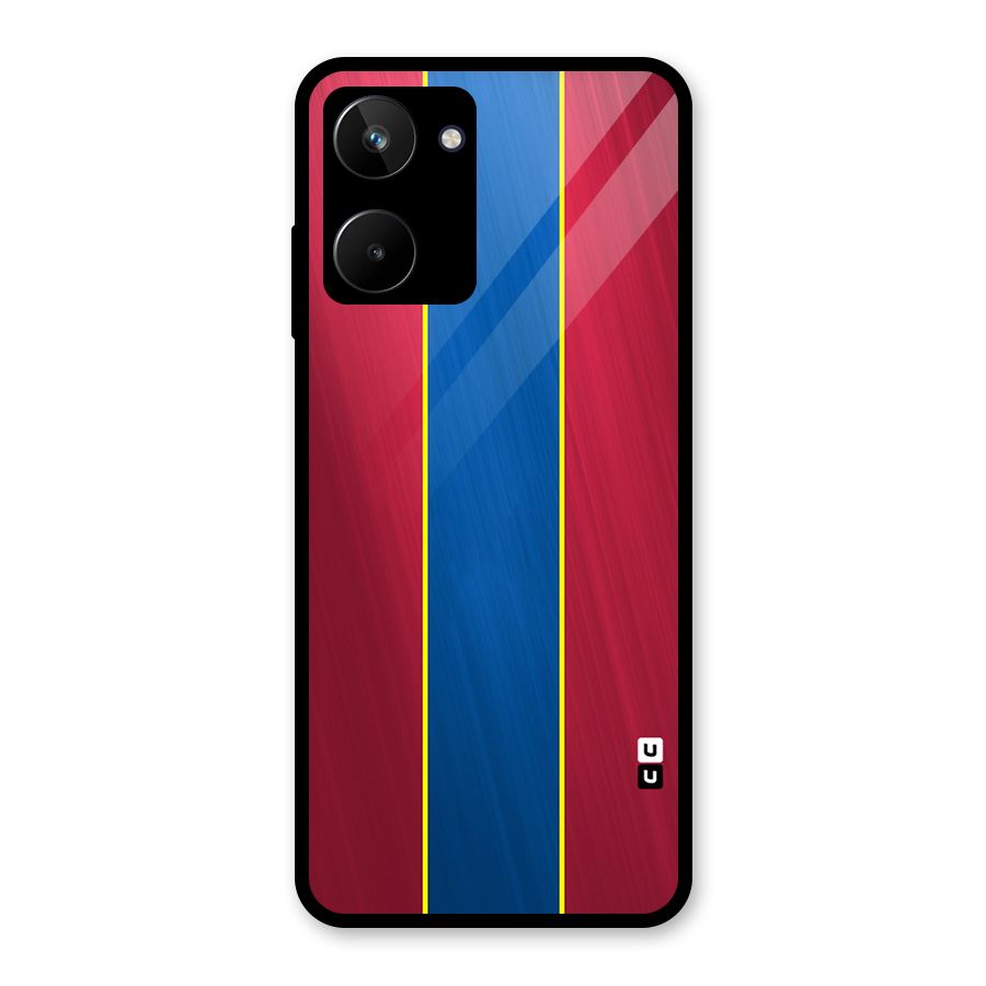 Premium Vertical Stripes Glass Back Case for Realme 10