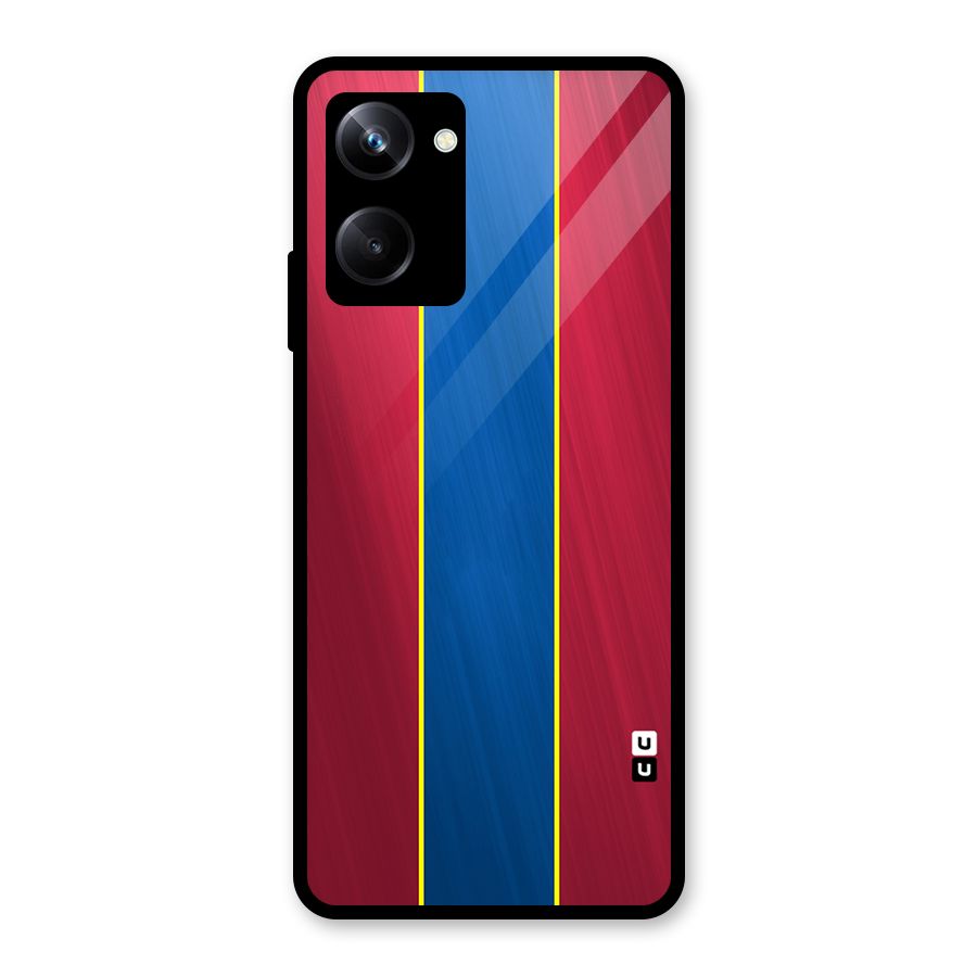 Premium Vertical Stripes Glass Back Case for Realme 10 Pro