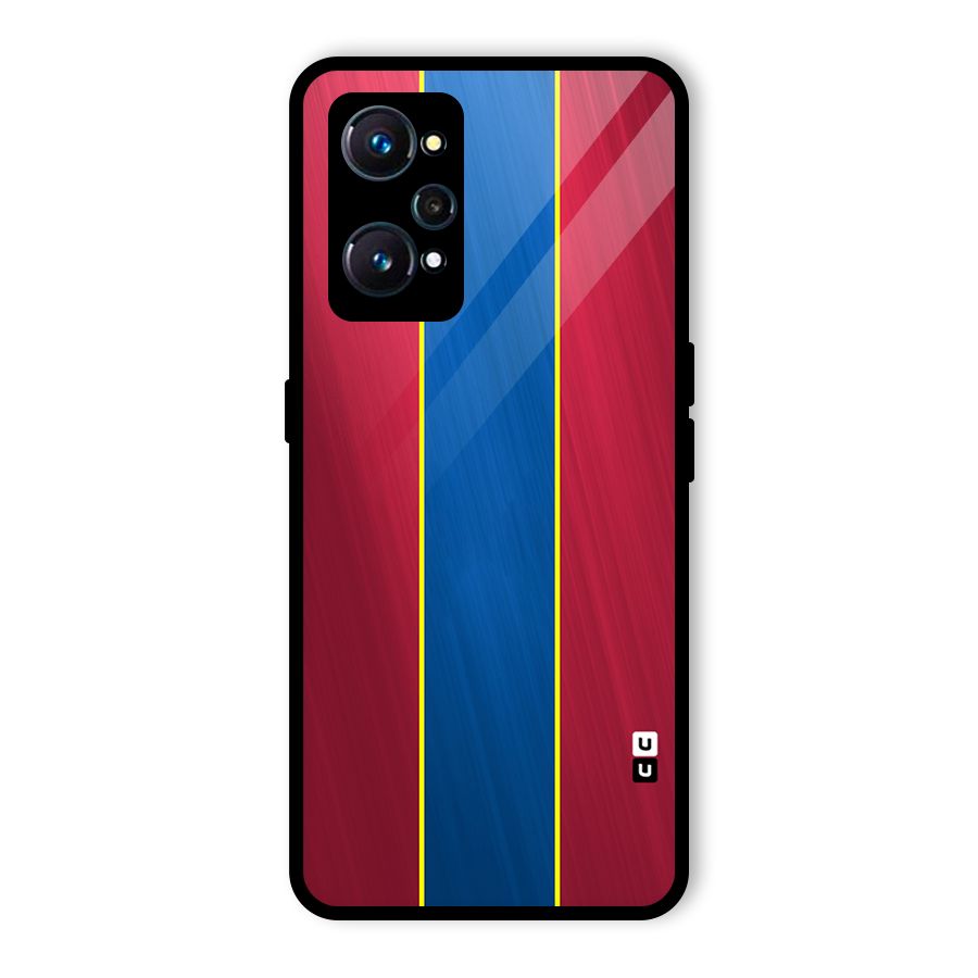 Premium Vertical Stripes Glass Back Case for Realme GT 2