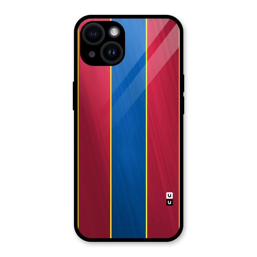 Premium Vertical Stripes Glass Back Case for iPhone 14