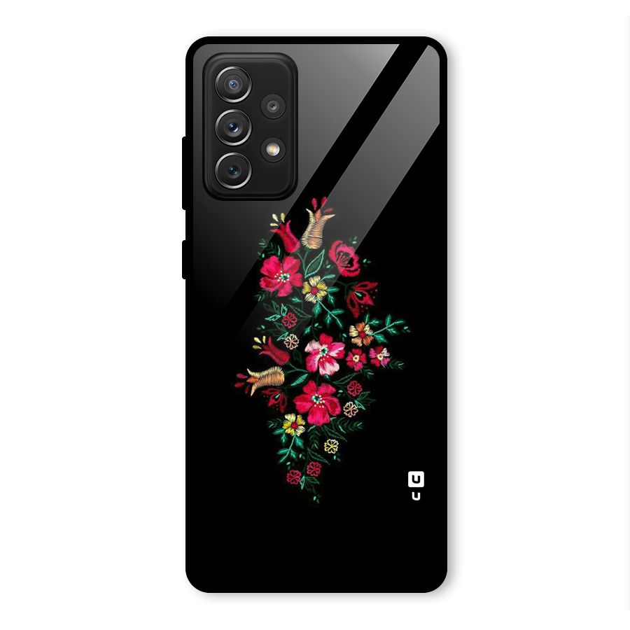 Pretty Allure Flower Glass Back Case for Galaxy A72
