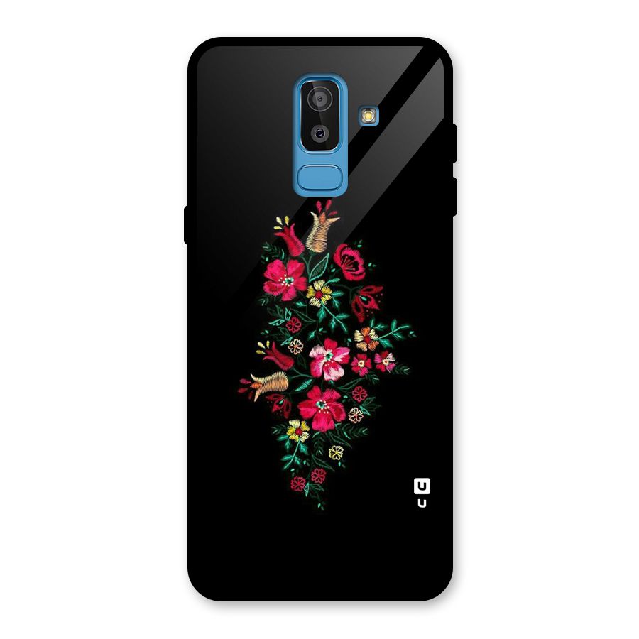 Pretty Allure Flower Glass Back Case for Galaxy J8